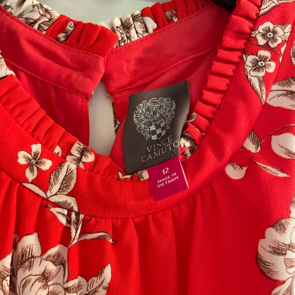 Vince Camuto Red Floral Jumpsuit - Picture 3 of 5